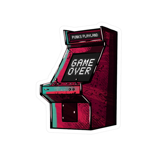 Retro Arcade Game Over Vinyl Decal - Perfect for Gamers & Nostalgia Lovers