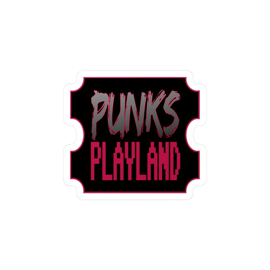Punks Playland Ticket Vinyl Decal - Perfect for Gamers & Nostalgia Lovers